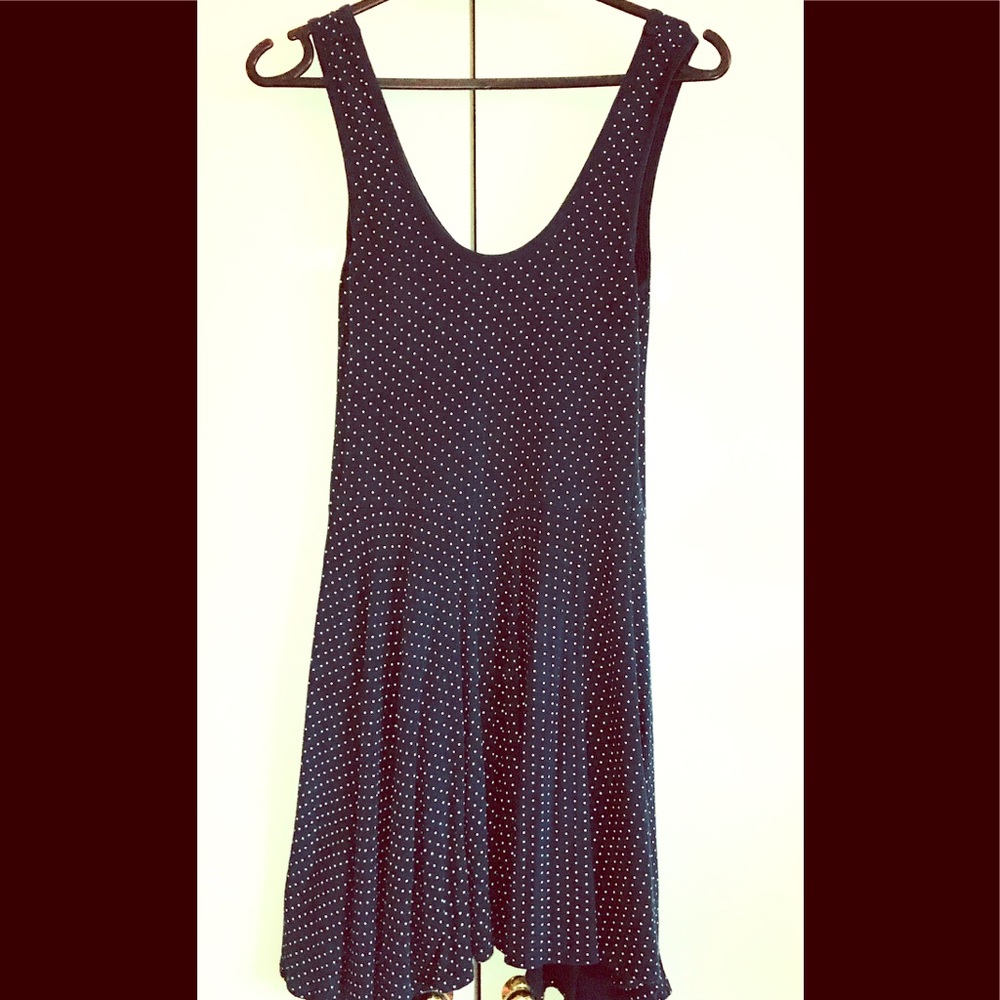 ⭐️4/$25 or 2/$15 Navy Polka Dot Skater Dress